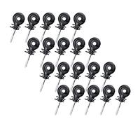 XLKJ 20Pcs Aisladores de Valla Eléctrica Aisladores de Postes de Madera, Aislador de Anillo Roscado Fácil de Instalar para Fijar Los Cables, Alambres