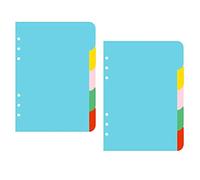 XLKJ 2Pcs Separadores Tab A5 Índice, Pestaña de Página de Clasificación de Índice para Nota de Cuaderno