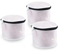 XLKJ 3Pcs Bolsas de Lavandería de Sujetador de Malla, Bolsas para Colada, Bolsa de Lavandería de Malla para Sujetadores, Calcetines y Ropa de Bebé, Bolsa de Lavandería Reutilizable con Cremallera