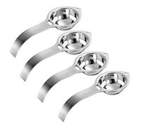 XLKJ 4 Pcs Separador de Huevo, Separador de Yema de Huevo de Acero Inoxidable, Filtro de Huevo para Cocina