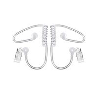 XLKJ 4 piezas de auriculares espía juguetes de seguridad para disfraz, tubo acústico de repuesto a presión para auriculares de audio de radio de 2 vías