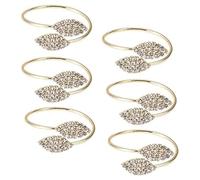XLKJ 6 Pcs Servilleteros de Anillos, Servilletero de Metal con Hebilla, Soporte para Hebilla Decoración para Cena