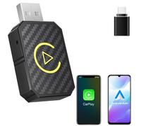 XLKJ Adaptador inalámbrico Mini CarPlay y Android Auto, adaptador USB de doble banda, convierte a inalámbrico, compatible con coches equipados con CarPlay y AA