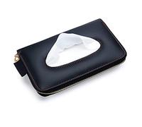 XLKJ Caja de Pañuelos Coche, Organizador de Pañuelos para Coche, Hecho de Cuero de PU, Estuches de Clip de Tejido para la Visera de Sol ara Todos los Modelos de Coche