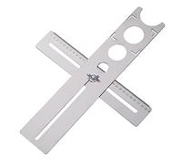 XLKJ Localizador de Azulejos Ajustable, Localizador de Orificios de Azulejos de Acero Inoxidable, Herramienta de Medición de Perforación de Taladro Ideal para Arquitecto