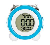 XLKJ Reloj Despertador Ruidoso, Despertador de Doble para Niños Oficina Hogar Dormitorio, Despertador Digital sin Tictac, Alarma de con Luz para dormitorio