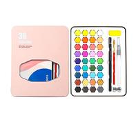 XLKJ Set de Pintura de Acuarelas 36 Colores, Pinturas Acuarela Sólida, Caja de Acuarelas Portátil Set de Pigmento Sólida para Profesionales, Principiantes y Niños
