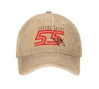 XLLDAANC Gorra de béisbol de piloto de Carreras de fórmula Sainz The of 55 de algodón clásico Personalizado para Mujeres y Hombres Gorra Ajustable para papá al Aire Libre de