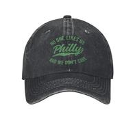 XLLDAANC Gorra de béisbol para Hombres y Mujeres Philly No le gustamos a Nadie y no Nos Importa Gorra de béisbol de Mezclilla desgastada Lavada Gorra Ajustable Casual Snapback Algodón