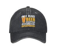 XLLDAANC Hago Desaparecer la Cerveza ¿Cuál es tu Poder? Gorra de béisbol Divertida de Sol de Cerveza para Hombres Moda al Aire Libre Gimnasio Gorras de béisbol a Prueba de Sol Algodón