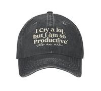 XLLDAANC Lloro Mucho Pero Soy Tan productivo Que es un Arte Gorra de béisbol Vintage Distressed Denim Sun Cap Hombres Mujeres Outdoor Workouts Caps Hat Algodón, para Todas Las Estaciones