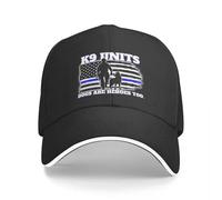 XLLDAANC Unidades K9 Los Perros también Son héroes. Gorra de béisbol Linda Gorra de tamaño Grande Hombre Mujer Algodón, para Todas Las Estaciones