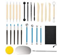 XLLGYL1 Set 27 Herramientas para Cerámica y Arcilla | Madera y metal, diseño a doble cara, con bolsa; para modelar arcilla, Fimo, porcelana fría; para principiantes y artistas