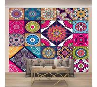 XLMING Abstract Geometric Colorful Flower Art 3D Papel Pintado Lujo Casa Sala Decoración Estar Comedor Sofá Dormitorio TV Fondo de Pared-350cm×256cm