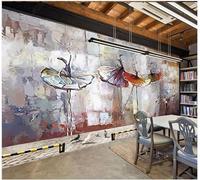 XLMING Abstract Graffiti Art Vintage Figura Bailando 3D Papel Pintado Seda Texturizada Primera Calidad Sala De Estar Sofá Dormitorio Comedor Hogar Pared-400cm×280cm
