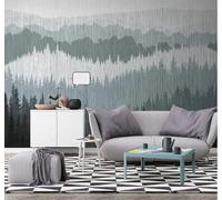 XLMING Abstracto Cimas De Montañas Bosque Creativo Arte 3D Papel Pintado Pared Premium Textura Seda Estudio Comedor Vinilos Dormitorio Sofás TV Cocina-430cm×300cm