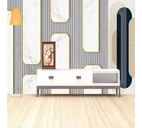XLMING Abstracto Creativo Geométrico Efecto Mármol Individualidad Papel Pintado 3D Seda De Lujo Pared Estudio Comedor Sofa Dormitorio Madera Salon Tv Decorativo-350cm×256cm