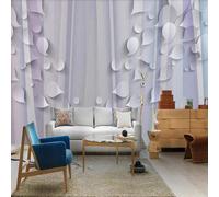 XLMING Abstracto Gotas Creatividad Morado Arte 3D Papel Pintado Lujo Casa Sala Decoración Estar Comedor Sofá Dormitorio TV Fondo de Pared-400cm×280cm