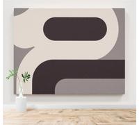 XLMING Abstracto Minimalista Curvas Geométricas Formas En Tonos Negros Y Grises Arte 3D Papel Pintado Pared Premium Textura Seda Estudio Comedor Vinilos Dormitorio Sofás TV Cocina-200cm×140cm