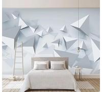 XLMING Abstracto Minimalista Tridimensional Geométrico Original Papel Pintado 3D Seda De Lujo Pared Estudio Comedor Sofa Dormitorio Madera Salon Tv Decorativo-350cm×256cm