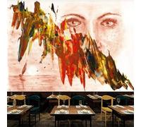 XLMING Abstracto Pintado A Mano Colorido Personajes Retratos Grafitis 3D Papel Pintado Tapiz Textura de Seda Oficina Comedor Sofá Dormitorio Sala Estar TV Fondo Pantalla-400cm×280cm