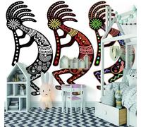 XLMING Abstracto Pintado A Mano Colorido Pueblo De Arte 3D Papel Pintado Lujo Casa Sala Decoración Estar Comedor Sofá Dormitorio TV Fondo de Pared-300cm×210cm