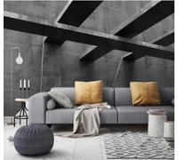 XLMING Abstracto Retro Arquitectura De Hormigón Ampliación Del Espacio Restaurante 3D Papel Pintado Lujo Casa Sala Decoración Estar Comedor Sofá Dormitorio TV Fondo de Pared-200cm×140cm