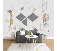 XLMING Abstracto Retro Arte Geometría Gráficos Líneas 3D Papel Pintado Pared Premium Textura Seda Estudio Comedor Vinilos Dormitorio Sofás TV Cocina-150cm×105cm