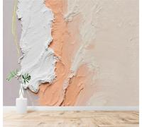 XLMING Abstracto Textura Arte Blanco Rosa 3D Papel Pintado Pared Premium Textura Seda Estudio Comedor Vinilos Dormitorio Sofás TV Cocina-430cm×300cm