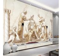 XLMING Abstracto Tridimensional Relieve Arte Personajes Columnas 3D Papel Pintado Pared Premium Textura Seda Estudio Comedor Vinilos Dormitorio Sofás TV Cocina-400cm×280cm
