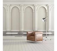 XLMING Arco Con Columnas Romanas En Relieve Minimalista Creativo 3D Papel Pintado Tapiz Textura de Seda Oficina Comedor Sofá Dormitorio Sala Estar TV Fondo Pantalla-200cm×140cm