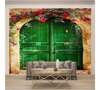XLMING Arcos Verdes Flores Enredaderas 3D Papel Pintado Seda Texturizada Primera Calidad Sala De Estar Sofá Dormitorio Comedor Hogar Pared-430cm×300cm