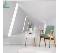 XLMING Arquitectura Geométrica Tridimensional Blanca Extensión Espacial 3D Papel Pintado Tapiz Textura de Seda Oficina Comedor Sofá Dormitorio Sala Estar TV Fondo Pantalla-430cm×300cm