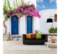 XLMING Arquitectura Plantas Árboles Rosa Flores 3D Papel Pintado Lujo Casa Sala Decoración Estar Comedor Sofá Dormitorio TV Fondo de Pared-350cm×256cm