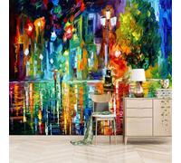 XLMING Arte Abstracto De Grafitis Coloridos Dibujados A Mano 3D Papel Pintado Tapiz Textura de Seda Oficina Comedor Sofá Dormitorio Sala Estar TV Fondo Pantalla-300cm×210cm