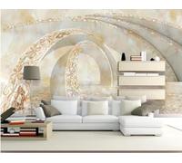 XLMING Arte Arquitectónico Geométrico Creativo Efecto Mármol 3D Papel Pintado Lujo Casa Sala Decoración Estar Comedor Sofá Dormitorio TV Fondo de Pared-430cm×300cm