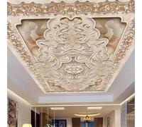 XLMING Arte Botánico Creativo Vintage Tallado En Jade 3D Papel Pintado Tapiz Textura de Seda Oficina Comedor Sofá Dormitorio Sala Estar TV Fondo Pantalla-300cm×210cm