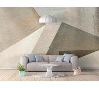XLMING Arte Creativo Geométrico Abstracto Vintage Papel Pintado 3D Seda De Lujo Pared Estudio Comedor Sofa Dormitorio Madera Salon Tv Decorativo-430cm×300cm