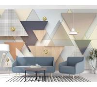 XLMING Arte Creativo Geométrico Simple 3D Papel Pintado Lujo Casa Sala Decoración Estar Comedor Sofá Dormitorio TV Fondo de Pared-430cm×300cm