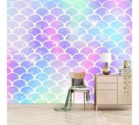 XLMING Arte Creativo Geométrico Simple Multicolor 3D Papel Pintado Pared Premium Textura Seda Estudio Comedor Vinilos Dormitorio Sofás TV Cocina-350cm×256cm