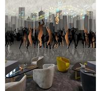 XLMING Arte De La Vendimia Grano De Madera Arquitectura Música Danza 3D Papel Pintado Pared Premium Textura Seda Estudio Comedor Vinilos Dormitorio Sofás TV Cocina-250cm×170cm