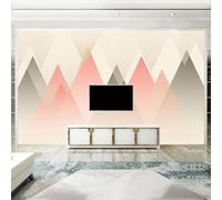 XLMING Arte Geométrico Multicolor Simple De La Montaña 3D Papel Pintado Pared Decorativo Aspecto Seda Estudio Comedor Vinilos Dormitorio Sofás TV Cocina-430cm×300cm