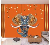 XLMING Arte Lujo Discreto Elefantes Minimalismo Personalidad 3D Papel Pintado Lujo Casa Sala Decoración Estar Comedor Sofá Dormitorio TV Fondo de Pared-400cm×280cm
