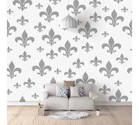 XLMING Arte Minimalista De Un Ancla Gris Dibujada A Mano 3D Papel Pintado Tapiz Textura de Seda Oficina Comedor Sofá Dormitorio Sala Estar TV Fondo Pantalla-300cm×210cm