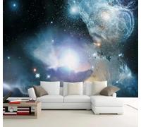 XLMING Belleza Tridimensional Ciencia Ficción Cielo Estrellado Universo 3D Papel Pintado Lujo Casa Sala Decoración Estar Comedor Sofá Dormitorio TV Fondo de Pared-430cm×300cm