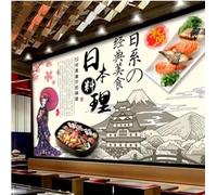 XLMING Blanco Y Negro Arquitectura Montañas Nevadas Gente Sushi 3D Papel Pintado Pared Premium Textura Seda Estudio Comedor Vinilos Dormitorio Sofás TV Cocina-200cm×140cm