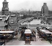 XLMING Blanco Y Negro Retro Ciudad Arquitectura Río 3D Papel Pintado Lujo Casa Sala Decoración Estar Comedor Sofá Dormitorio TV Fondo de Pared-430cm×300cm