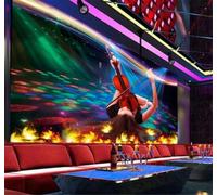 XLMING Cálido Música Belleza Karaoke Fantástico Violín 3D Papel Pintado Tapiz Textura de Seda Oficina Comedor Sofá Dormitorio Sala Estar TV Fondo Pantalla-400cm×280cm