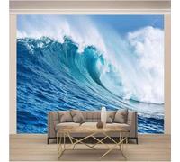 XLMING Cielo Simple Tridimensional Azul Ola De Mar 3D Papel Pintado Lujo Casa Sala Decoración Estar Comedor Sofá Dormitorio TV Fondo de Pared-430cm×300cm