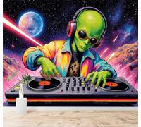 XLMING Ciencia Ficción Universo Espacio Arte Música 3D Papel Pintado Pared Premium Textura Seda Estudio Comedor Vinilos Dormitorio Sofás TV Cocina-150cm×105cm